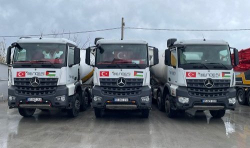 Mendeş Beton'dan İsrail zulmüne 'Bayrak'lı tepki