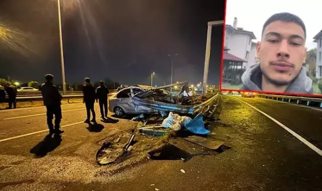 Otomobil bariyerlere çarptı