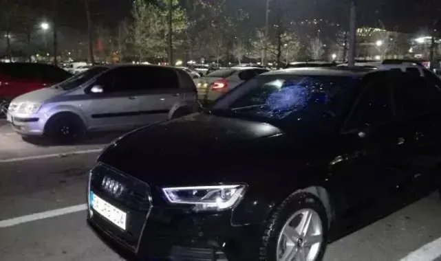 Parke taşı ile 35 aracın camlarını kırdı