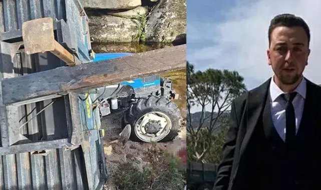 Römork ve traktör arasında sıkışıp, öldü