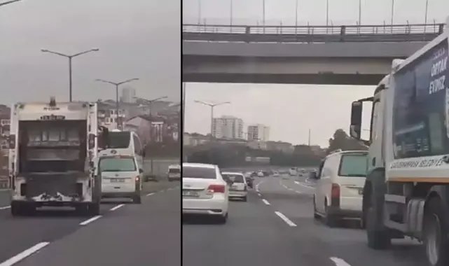 TEM'de sürücülerin tehlikeli inatlaşması