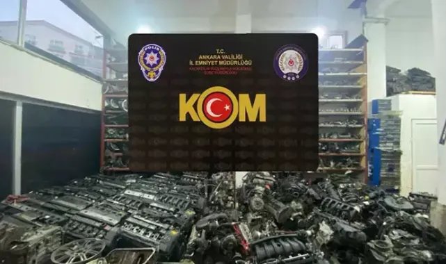 Başkentte çok sayıda kaçak araç parçası ele geçirildi