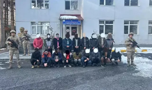 Bitlis kırsalında 18 kaçak göçmen yakalandı