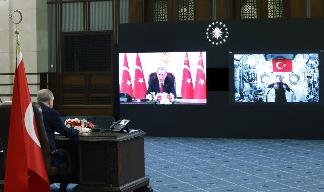 Cumhurbaşkanı Erdoğan, ilk Türk astronot Gezeravcı ile görüştü