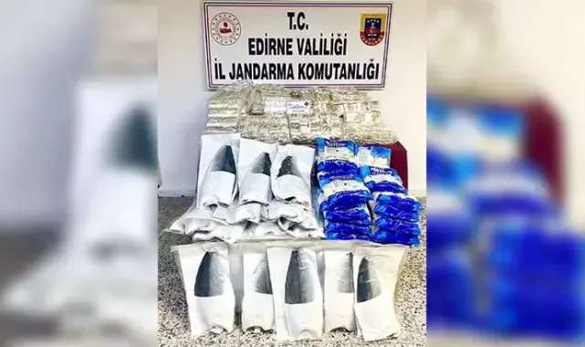 Edirne'de gümrük kaçağı 2 bin 730 süs eşyası ile 43 dondurulmuş deniz ürünü ele geçirildi