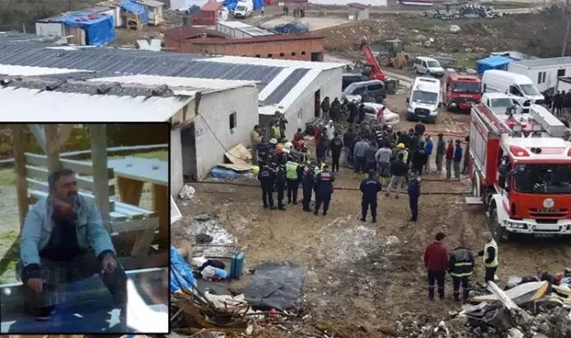 Eşyalarını kurtarmak için yanan barakaya giren işçi, öldü