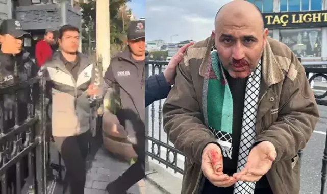Filistin'e destek yürüyüşündeki yumruklu saldırı: Saldırgana tokat atan şüpheli serbest bırakıldı