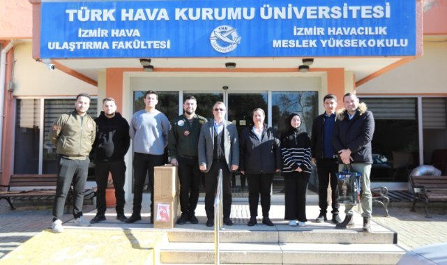 İnsansız yangın söndürme uçağı için çalışan öğrencilere Efes Selçuk Belediyesi'nden destek