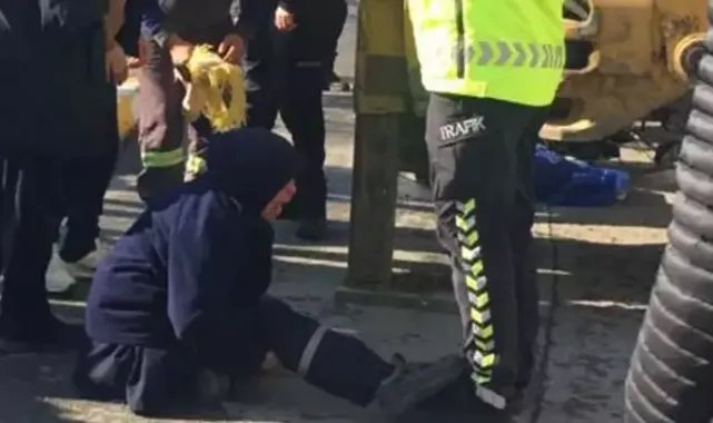 İş makinesinin çarptığı bebek arabasındaki Elis Ada öldü, annesi ve kardeşi yaralandı