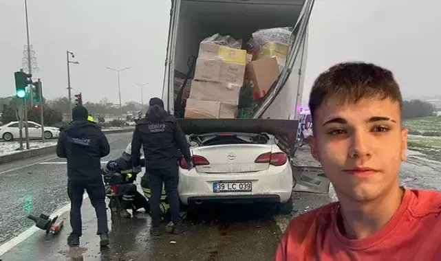 Kamyona arkadan çarpan otomobilin 17 yaşındaki ehliyetsiz sürücüsü öldü