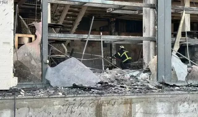 Kütahya'da porselen fabrikasında yangın