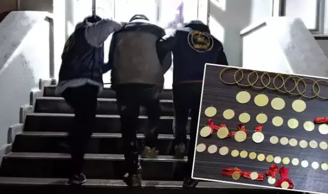 Ormanda donmak üzereyken bulunan 1,5 milyon TL&#039;lik altın çalan şüpheli adliyede