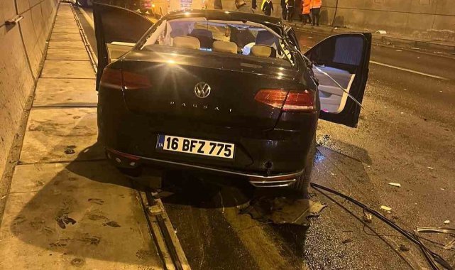 Otobandaki kazada 2 kişi yaralandı