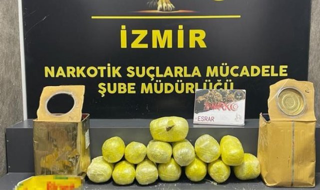 Peynir tenekelerindeki uyuşturucuyu narkotik köpeği Mia buldu