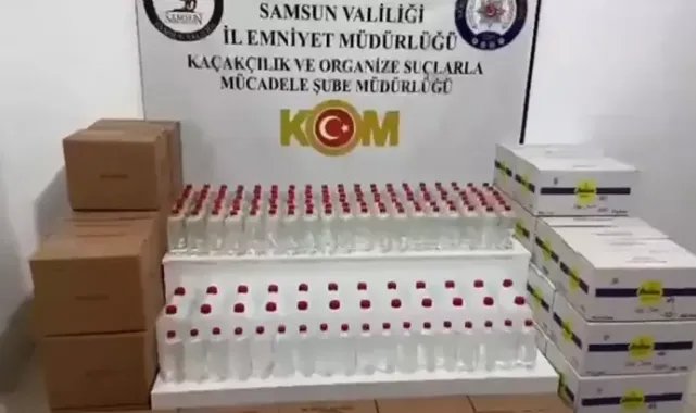 Samsun'da 1 ton 56 litre etil alkol ele geçirildi