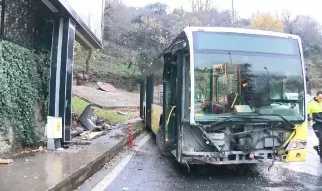 Sarıyer'de İETT otobüsü bariyerlere çarptı: 3 yaralı