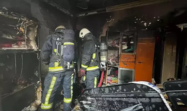 Yangına uykuda yakalanan anne-oğul, son anda kurtuldu