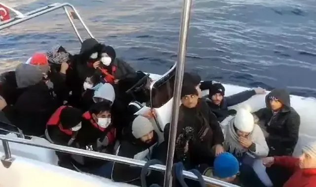 Bodrum’da 57 kaçak göçmen ile 2 organizatör yakalandı