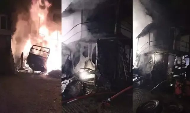Bolu'da sanayi sitesindeki iş yeri yandı