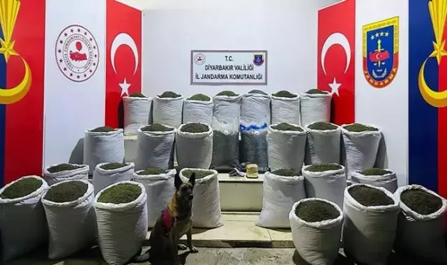 Diyarbakır’da 611 kilo esrar ele geçirildi