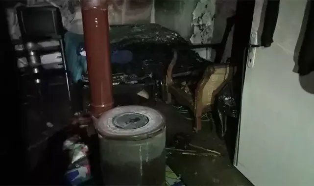 Diyarbakır’da sobadan çıkan kıvılcımın sebep olduğu yangında 6 kişi dumandan etkilendi