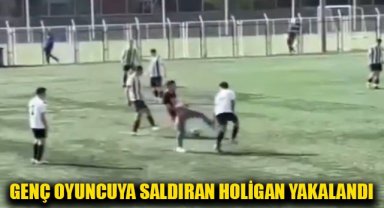Genç oyunculara saldıran holigan yakalandı
