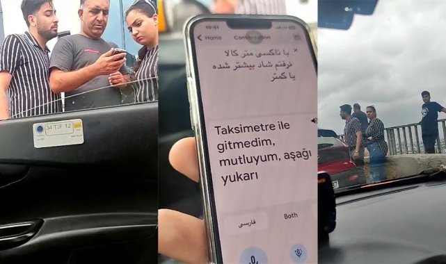 İstanbul'da ilginç anlar: Turistler taksici ile pazarlık yaptı