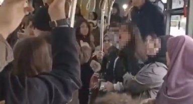 Sultanbeyli’de otobüste 2 kadın saç baş birbirine girdi