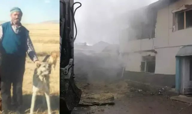 Tokat'ta 2 katlı evde yangın; dede öldü, torunu yaralı