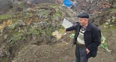 Tokat’ta heyelan sonrası çıkan su merak uyandırdı