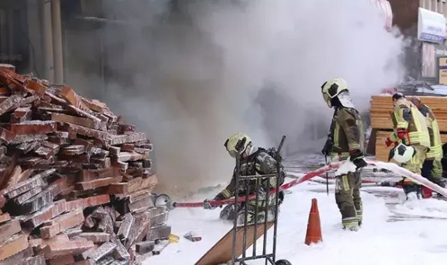 Ankara'da ahşap torna atölyesi yandı