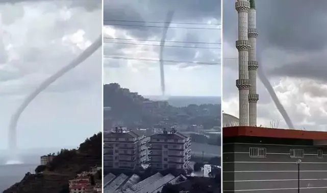 Antalya'da denizde hortum oluştu