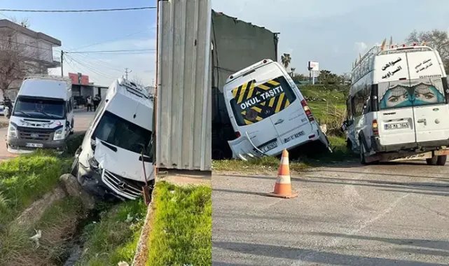 Antalya'da öğrenci ve işçi servis minibüsleri çarpıştı