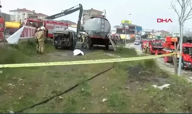Ataşehir'de yakıt tankerinde patlama
