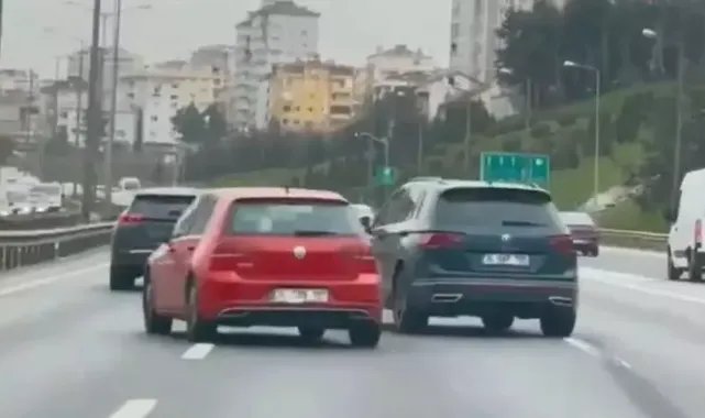 Ataşehir'de yol verme inatlaşması kazaya neden oldu