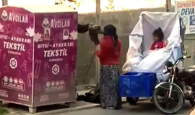 Avcılar'da giysi kumbaralarından hırsızlık