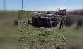 Başkent’te EGO otobüsü devrildi;24 yaralı