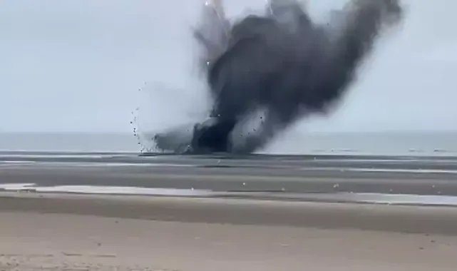 Belçika’da 2. Dünya Savaşı’ndan kalma bomba sahilde imha edildi