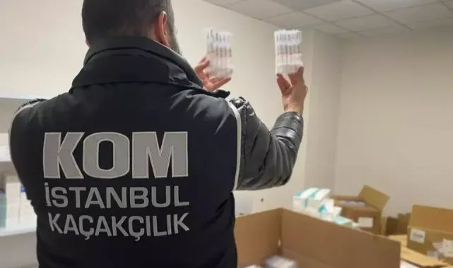 Beylikdüzü'nde bir iş yerinde 35 milyon liralık kaçak ilaç ele geçirildi