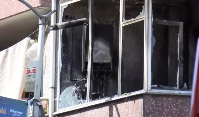 Güngören'de kombi patladı, yangın çıktı