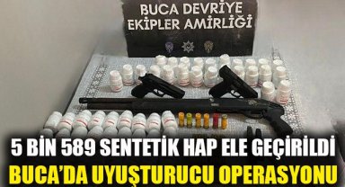 İzmir'de uyuşturucu operasyonu: 5 bin 589 sentetik hap ele geçirildi