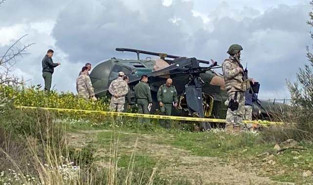 İzmir'de yan yatan helikopterdeki 1 kişi yaralandı