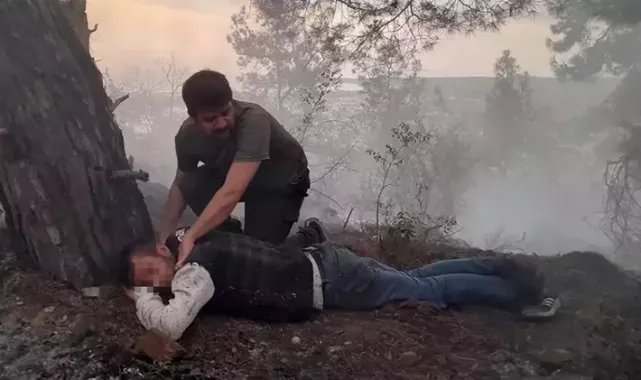 Ormandaki yangında yerde yatarken bulundu; 'Isınmak amacıyla yaktım' dedi