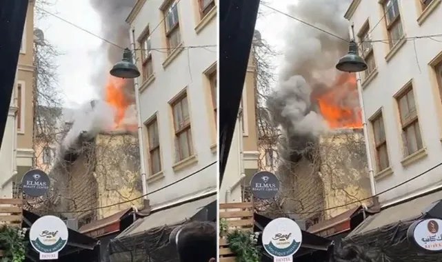 Ortaköy'de restoranda yangın