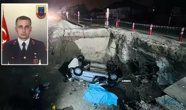 Otomobil çukura uçtu; uzman çavuş öldü, astsubay yaralandı