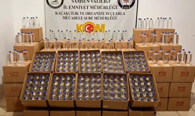 Samsun’da 1600 litre etil alkol ele geçirildi