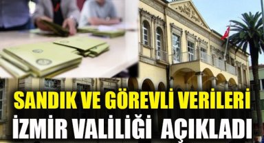 Sandık ve Görevli Verilerini İzmir Valiliği Açıkladı