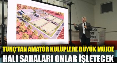 Tunç’tan Karabağlar ‘da amatör kulüplere büyük müjde: Belediyeye ait halı sahaları kulüpler işletecek