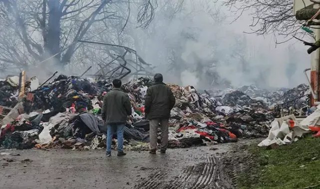 Zonguldak'ta tekstil deposundaki yangın, 14 saat sonra söndürüldü