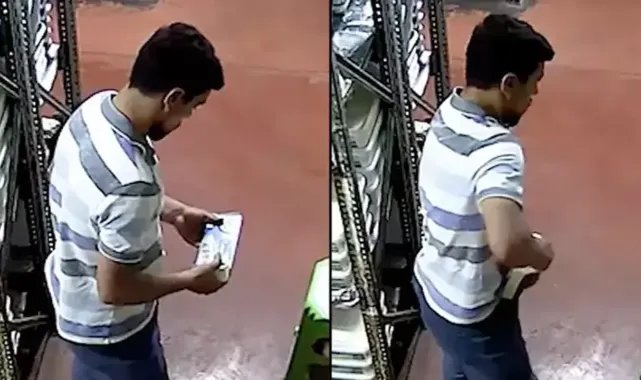 2 kiloluk kaşar peynirini pantolonuna saklayıp, çaldı